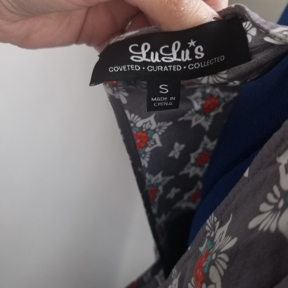 Lulu's Gray Tank Split Back Dress Small - image 2